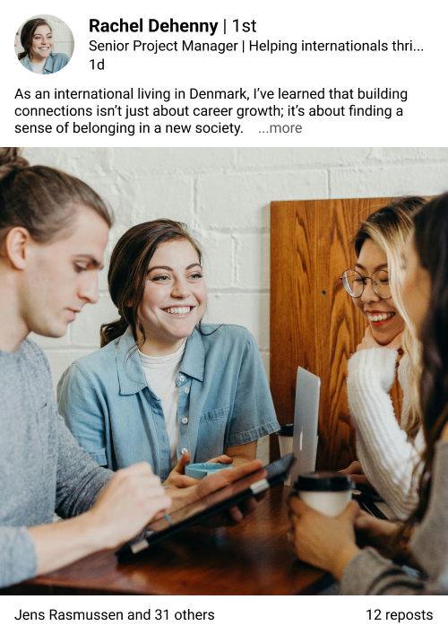 LinkedIn post about building connections